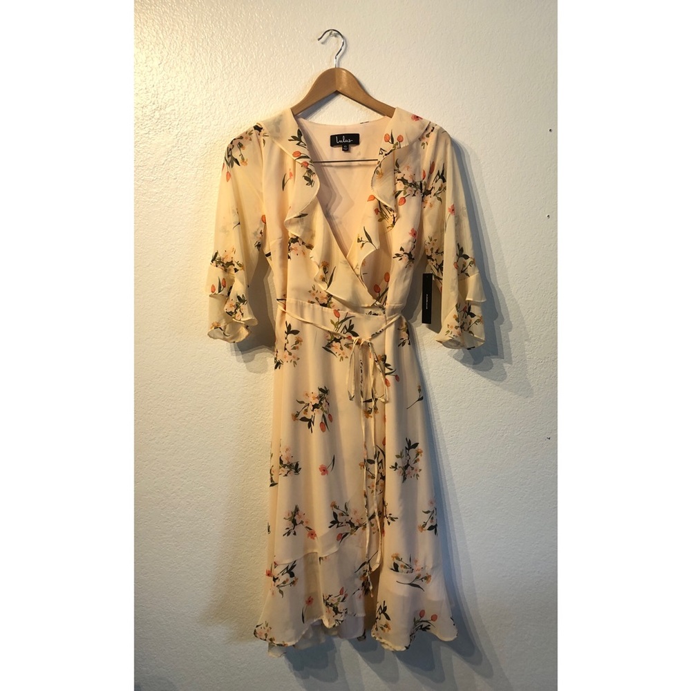 Lulus Floral Wrap Dress